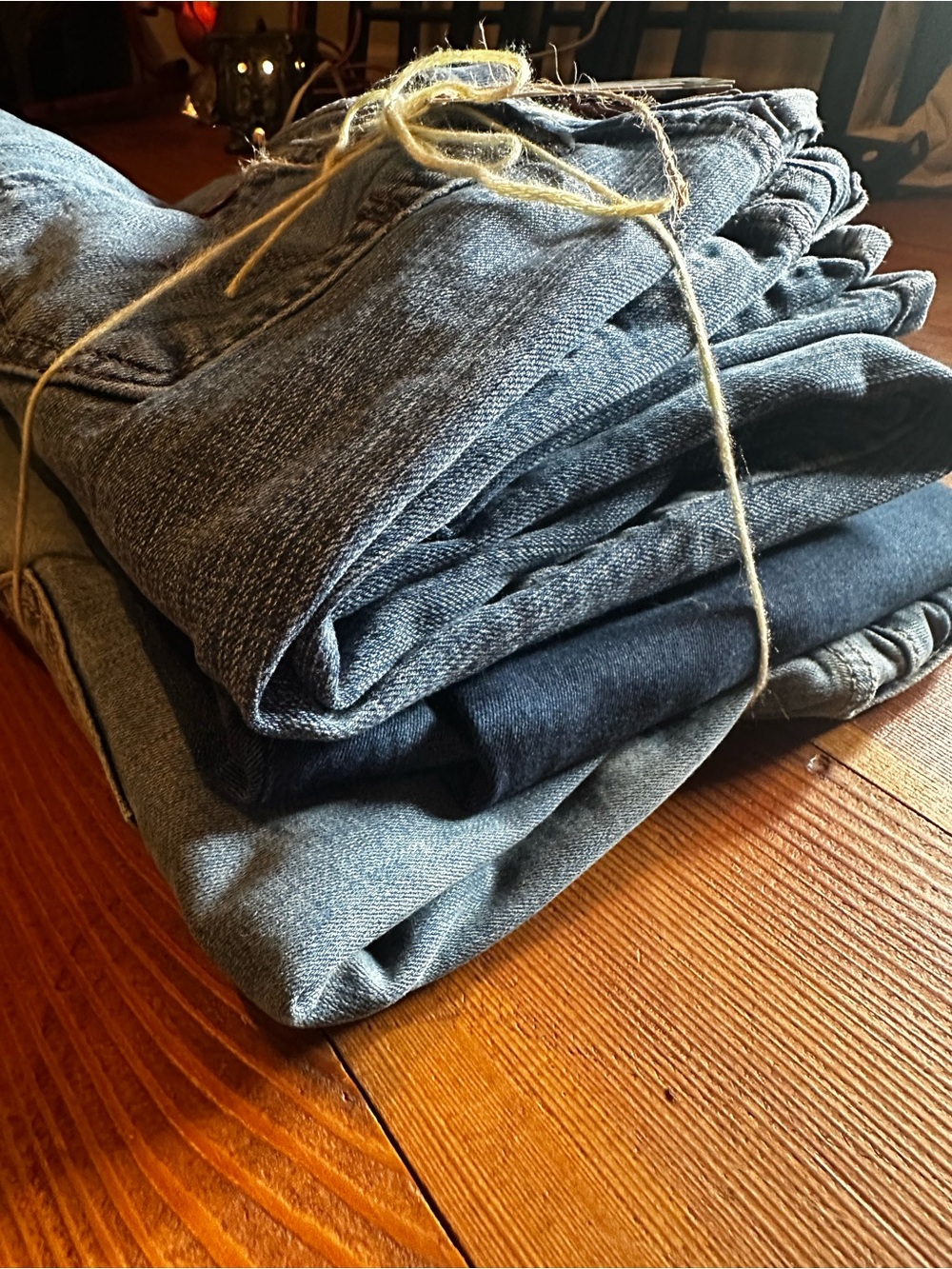 3 Stack of Classic Blue Jeans - Mixed Washes and brands